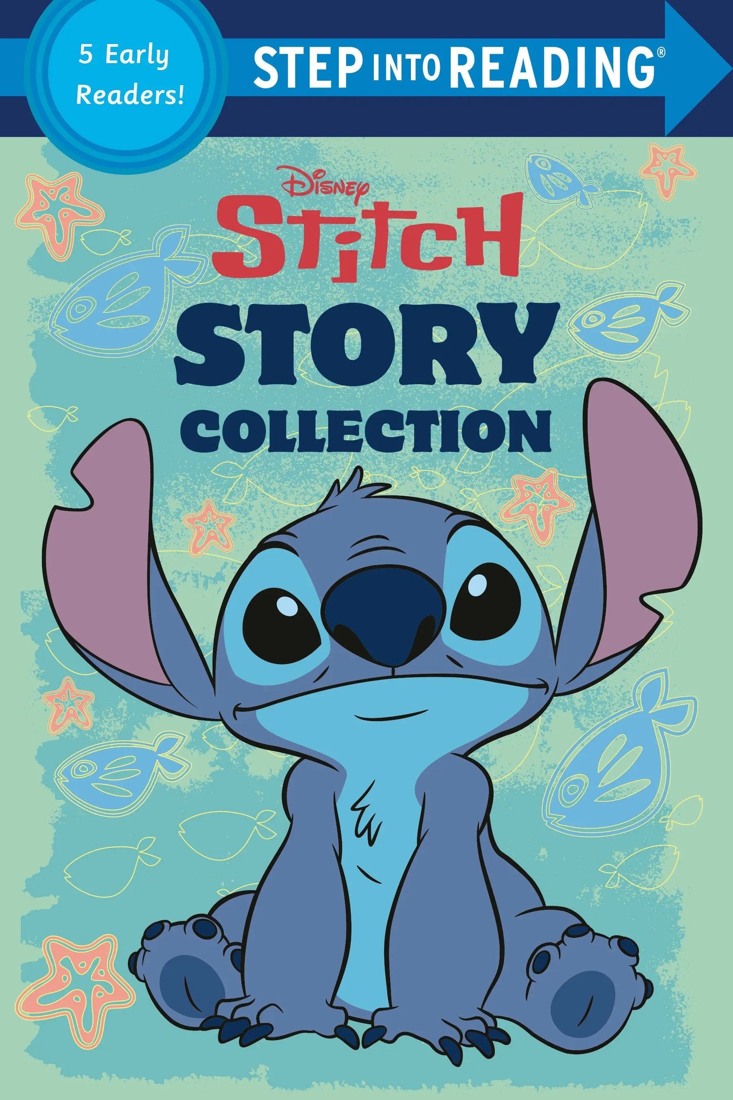 Disney Stitch Story Collection book showcasing the five step storytelling process