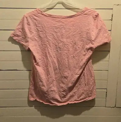 Disney Store Shirt Womens XL Pink Short Sleeve Crewneck Organic Cotton Logo - Apparel