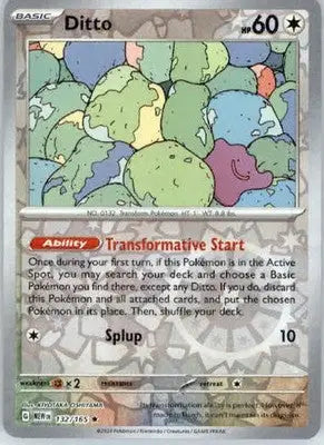 Ditto - SV: Scarlet & Violet 151 - 132/165 - Reverse Holo NM - Pokémon Card Single