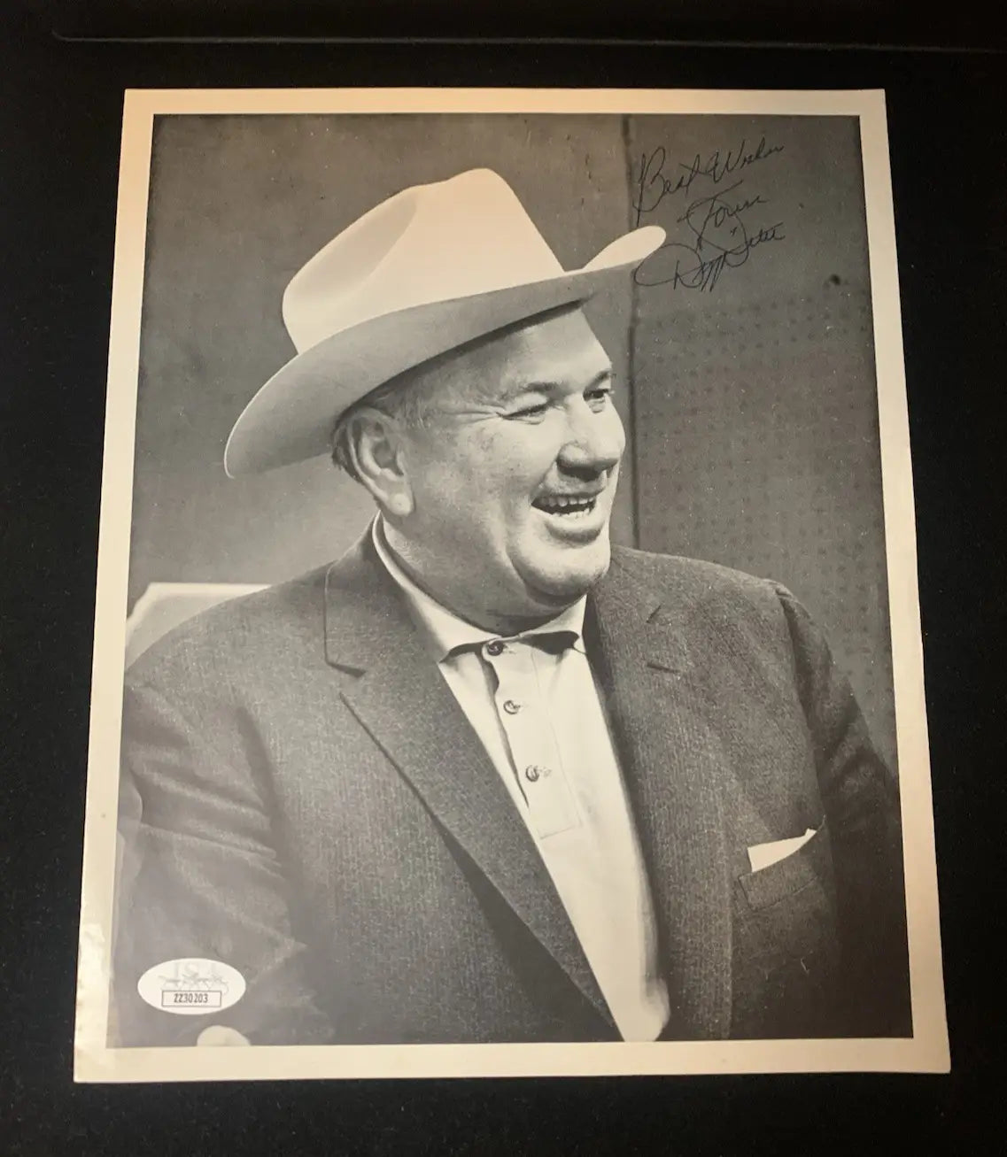 Dizzy Dean Autographed 8x10 Photo St Louis Cardinals Baseball HOFer JSA Letter - Sports Memorabilia