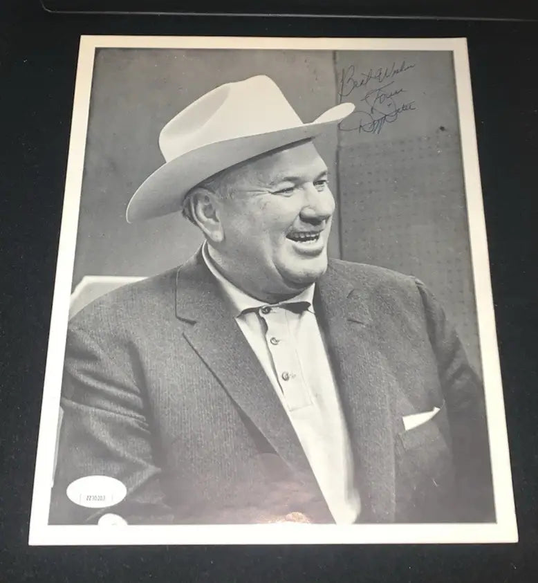 Dizzy Dean Autographed 8x10 Photo St Louis Cardinals Baseball HOFer JSA Letter - Sports Memorabilia