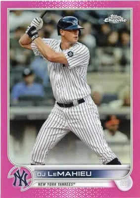 DJ LeMahieu 2022 Topps Chrome Pink Refractor #20 New York Yankees - Baseball Card Single