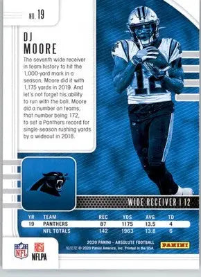DJ Moore - 2020 Panini Absolute - #19 - Red Football - Football Card Single