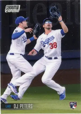DJ Peters Rookie 2021 Stadium Club Chrome #352 Los Angeles Dodgers - Baseball Card Single