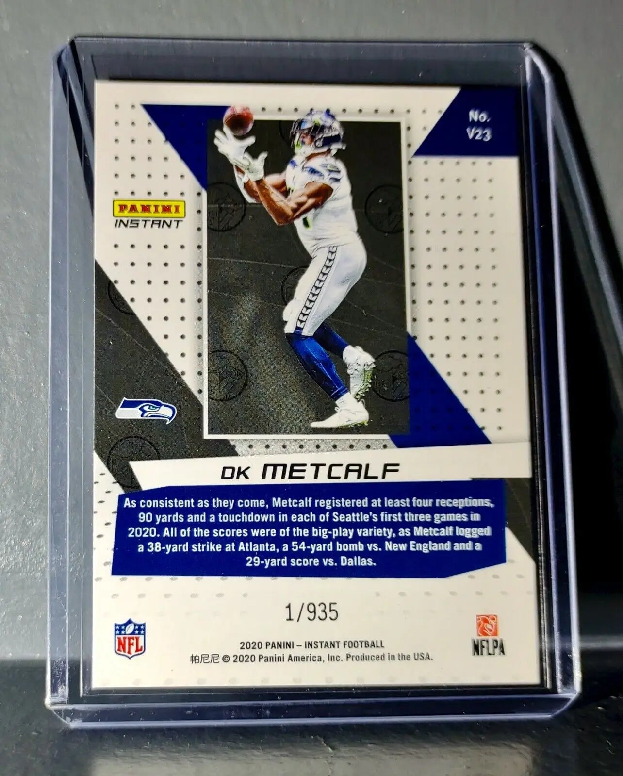 DK Metcalf 2020 Panini NFL Instant Vortex #23 Football Card 1/935 - Football Card Single