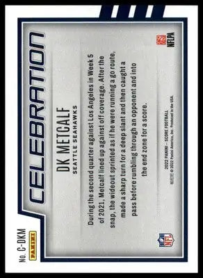 DK Metcalf 2022 Score Celebration #C-DKM Seattle Seahawks - Football Card Single