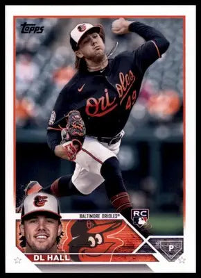 DL Hall Rookie 2023 Topps #547 Baltimore Orioles - Baseball Card Single