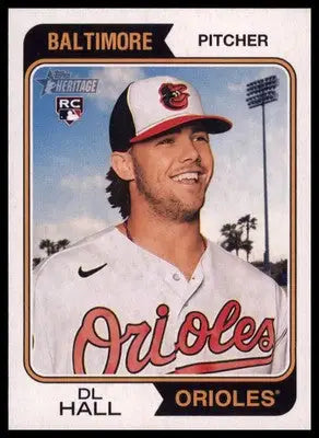 DL Hall Rookie 2023 Topps Heritage #189 Baltimore Orioles - Baseball Card Single