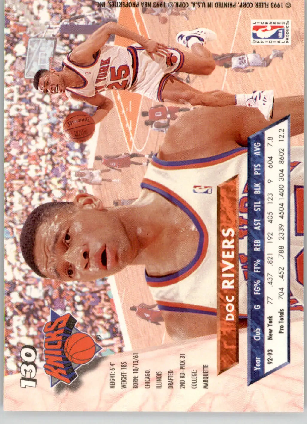 Doc Rivers - 1993-94 Ultra - #130 - Basketball - Basketball Card Single