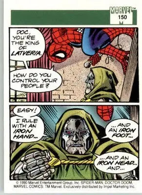Doctor Doom - Marvel 1990 Universe - 150 - Base NM - Marvel Card Single