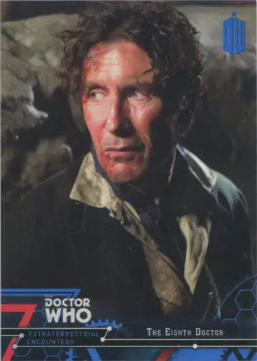 Portrait of a man in a light coat for Doctor Who Blue Parallel Chase Card 8