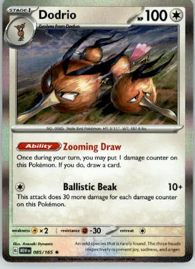 Dodrio - SV: Scarlet & Violet 151 - 085/165 - Holo NM - Pokémon Card Single