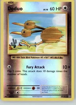 Doduo - Evolutions - 69/108 - Reverse Holo LP Pokemon - Pokémon Card Single