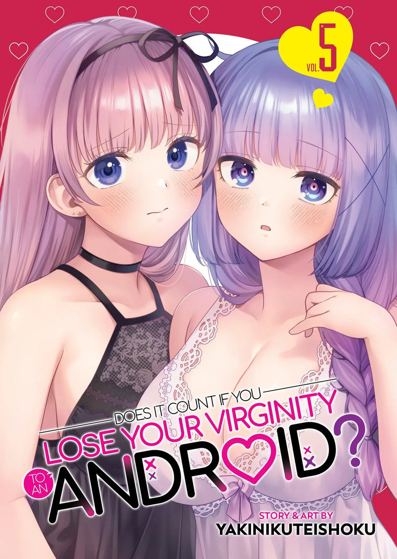 Anime-style manga cover art for Does It Count If You Lose Your Virginity To An Android Volume 5