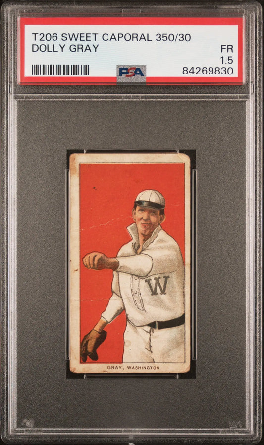 Dolly Gray 1909-11 T206 Sweet Caporal 350/30 PSA 1.5 Fair - Baseball Card Single