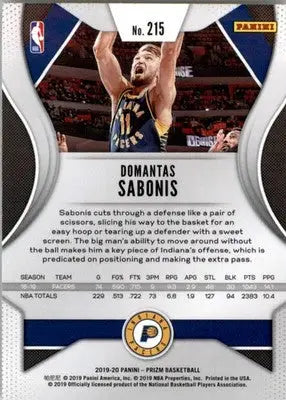 Domantas Sabonis - 2019-20 Panini Prizm - #215 - Basketball - Basketball Card Single