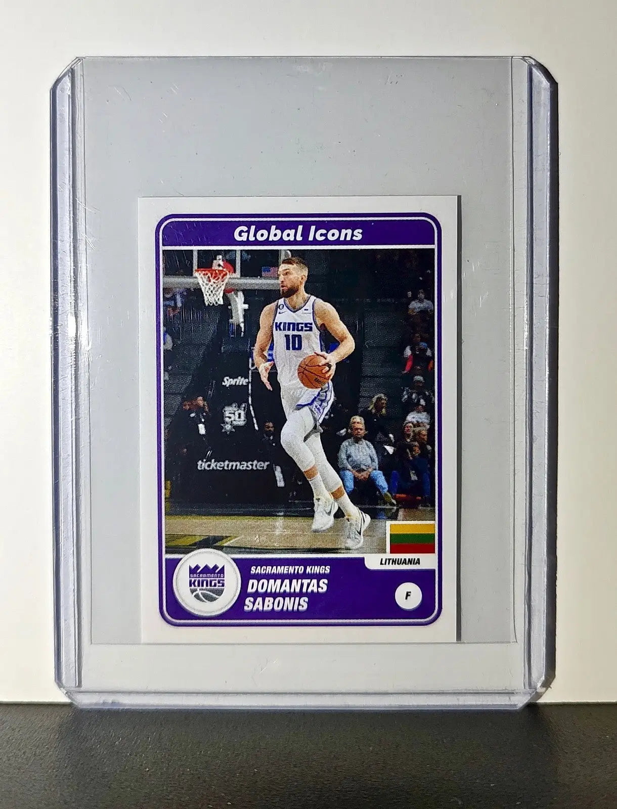 Domantas Sabonis 2023-24 Panini NBA #76 Global Icons Sticker Sacramento Kings
