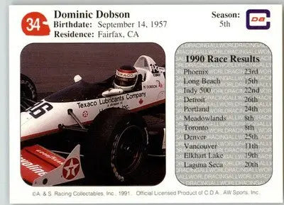 Dominic Dobson - 1991 All World - #34 - Racing - Racing Card Single