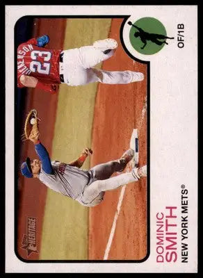 Dominic Smith 2022 Topps Heritage #40 New York Mets - Baseball Card Single