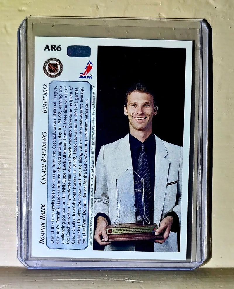 Dominik Hasek 1992-93 Upper Deck Star All-Rookie Team #AR6 Hockey Card
