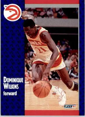 Dominique Wilkins - 1991-92 Fleer - #6 - Basketball - Basketball Card Single