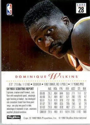 Dominique Wilkins - 1993-94 SkyBox Premium - #28 - Basketball - Basketball Card Single