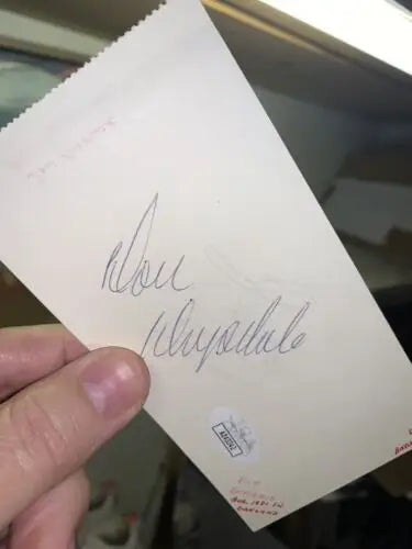 Handwritten note from Don Drysdale Dodgers and Don Baylor Yankees dual signed cut auto