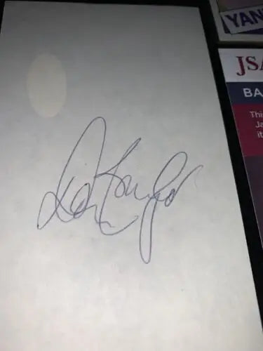 Handwritten signature on white paper for Don Drysdale Dodgers and Don Baylor auto