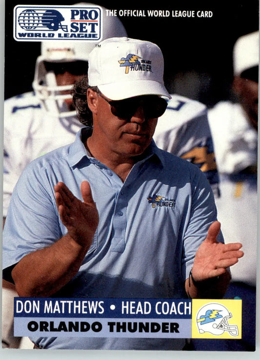 Don Matthews - 1991 Pro Set - #21 - World League Collectibles WLAF Inserts - Football Card Single
