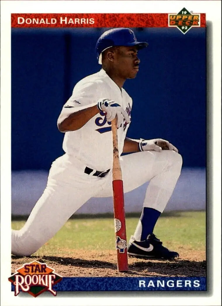 Donald Harris 1992 Upper Deck MLB #11 Star Rookies Baseball Card Texas Rangers - Baseball Card Single