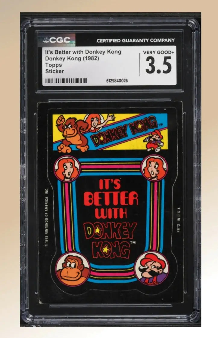 Donkey Kong Topps Sticker 1982 ’Its Better With Donkey Kong’ CGC - 3.5 - Non-Sports Card Single