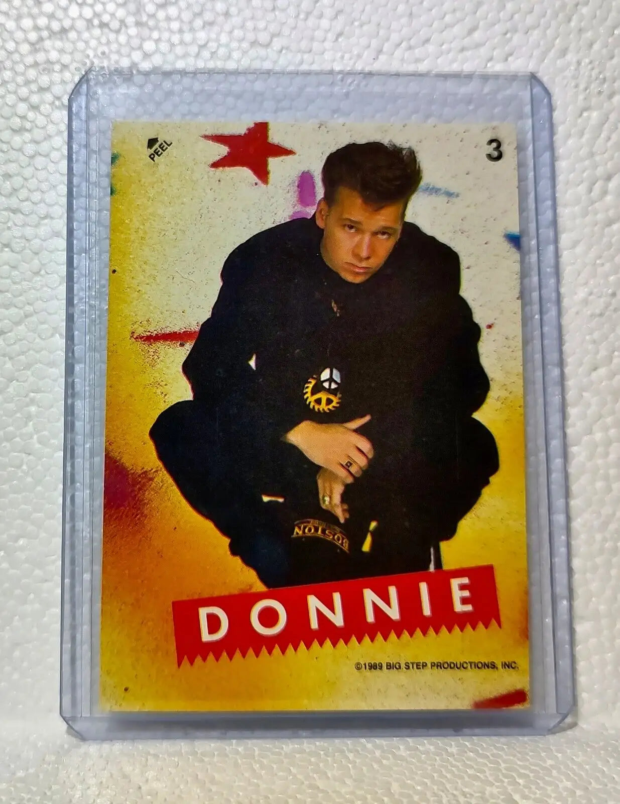 Donnie 1989 New Kids on the Block #3 Sticker Trading Card - Entertainment Card Single