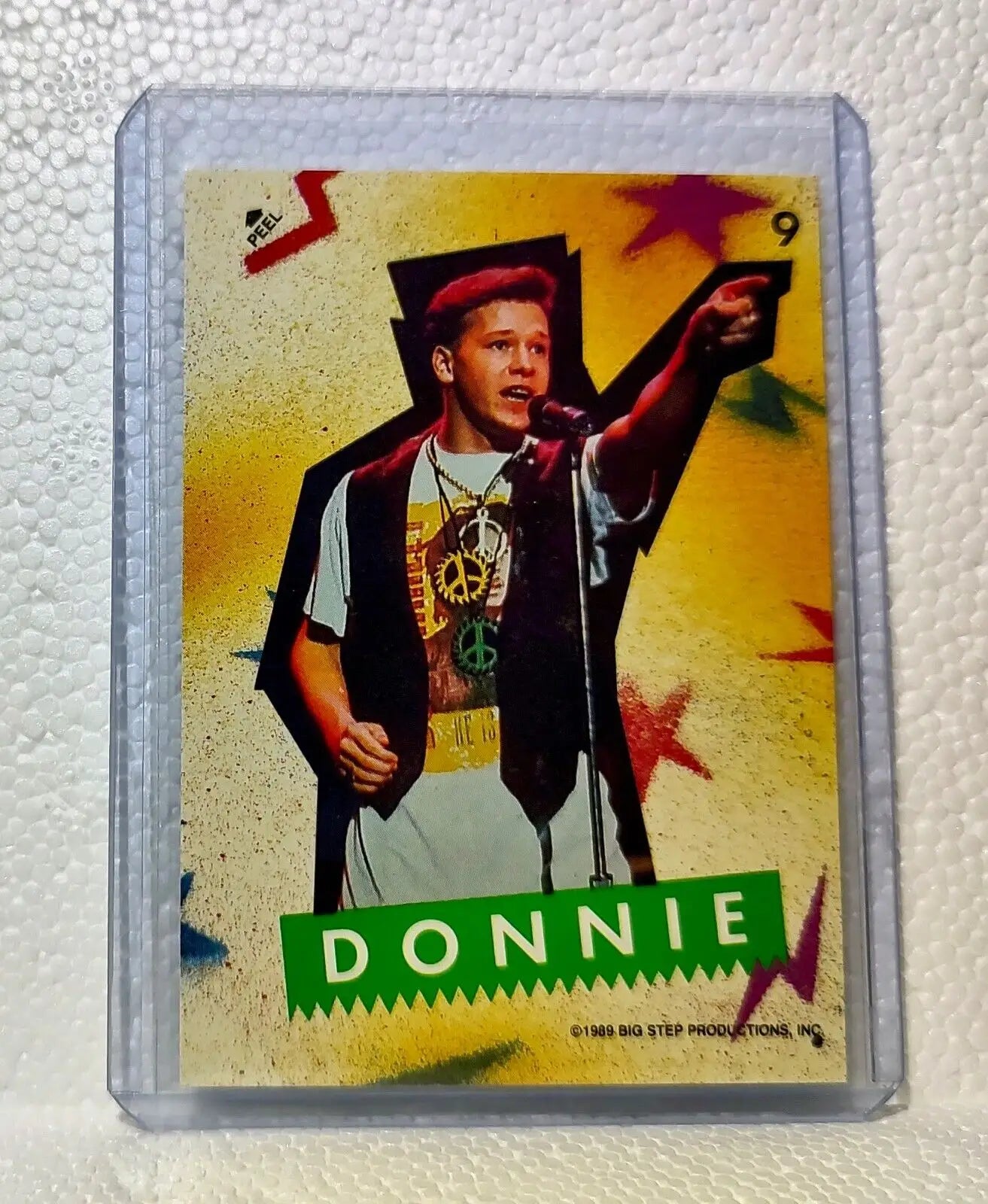 Donnie 1989 New Kids on the Block #9 Sticker Trading Card - Entertainment Card Single