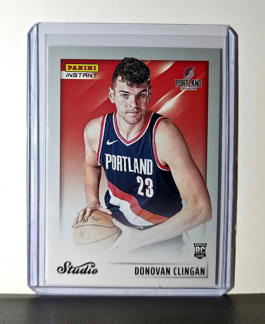 Donovan Clingan 2024-25 Panini Studio #27 Rookie Card Trail Blazers 1/275 - Basketball Card Single