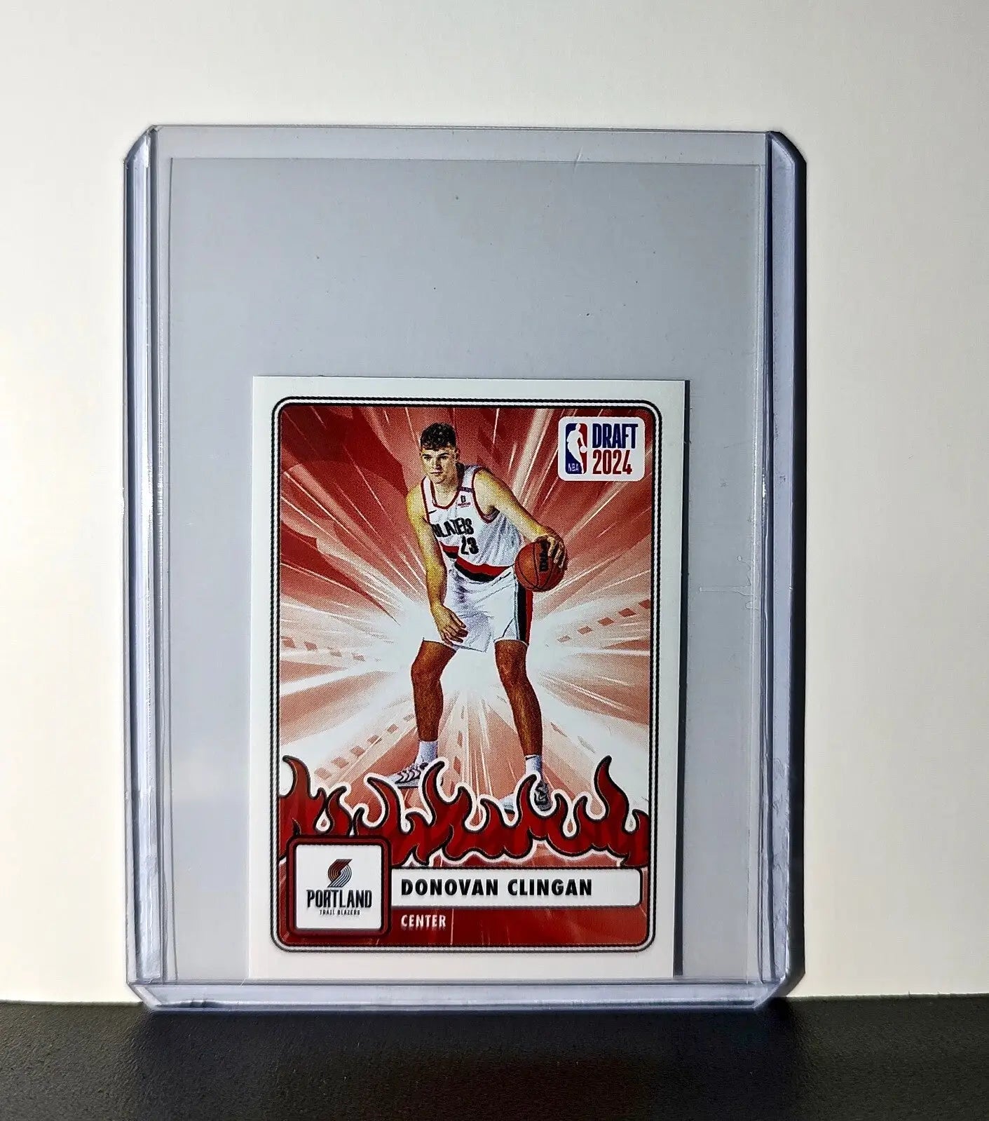 Donovan Clingan Rookie Draft 2024-25 Panini NBA #85 Sticker Card Trail Blazers - Basketball Card Single