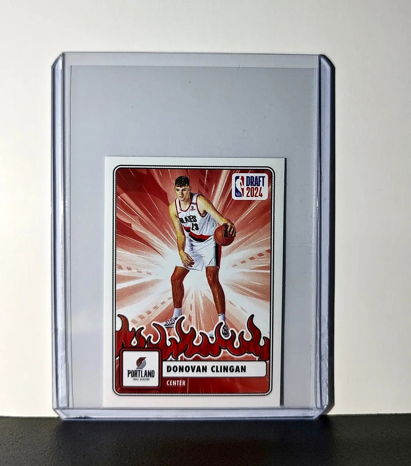 Donovan Clingan Rookie Draft 2024-25 Panini NBA #85 Sticker Card Trail Blazers - Basketball Card Single