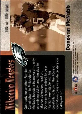 Donovan McNabb - 2000 Ultra - #10 MM - Millennium Monsters Football - Football Card Single