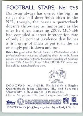 Donovan McNabb - 2009 Topps National Chicle - #C65 - Football - Football Card Single