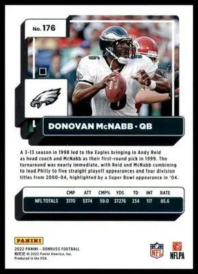 Donovan McNabb 2022 Donruss #176 Philadelphia Eagles - Football Card Single