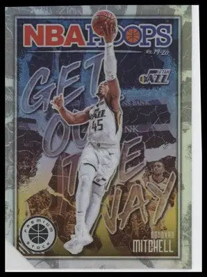 Donovan Mitchell 2019-20 Hoops Premium Stock Get Out The Way Holo #6 Utah Jazz - Basketball Card Single