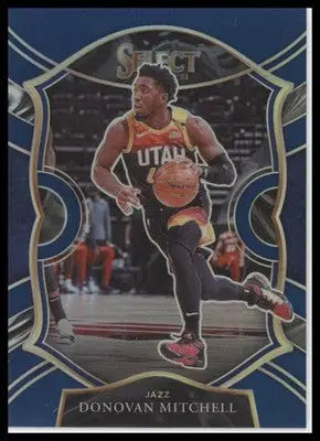 Donovan Mitchell 2020-21 Panini Select Blue Prizms #27 Utah Jazz - Basketball Card Single