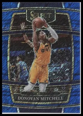 Donovan Mitchell 2021-22 Panini Select Blue Shimmer Prizms #83 Utah Jazz - Basketball Card Single