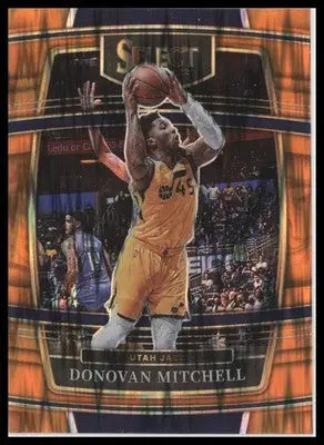 Donovan Mitchell 2021-22 Panini Select Orange Flash Prizms #83 Utah Jazz - Basketball Card Single