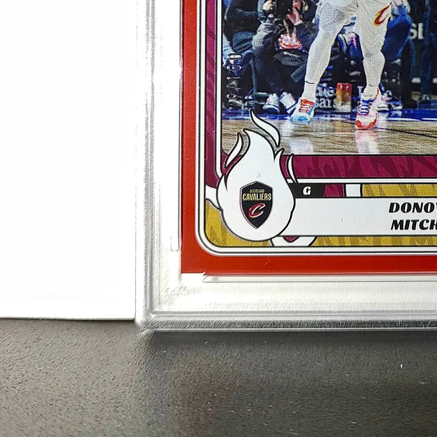 Donovan Mitchell 2024-25 Panini NBA #27 Sticker 9/100 Red Foil PSA 8 NM-MT