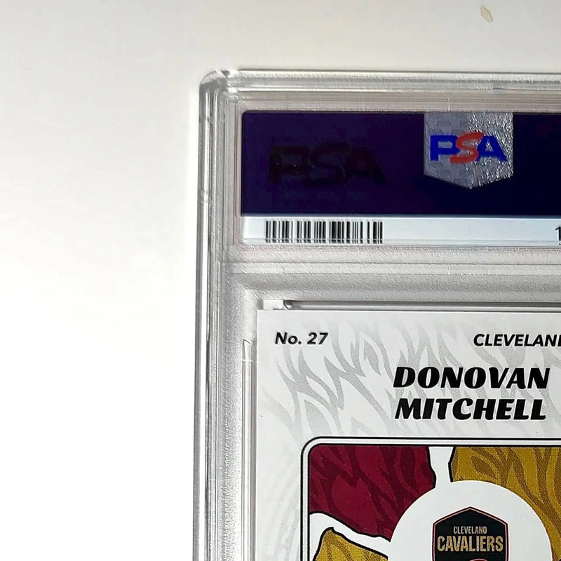 Donovan Mitchell 2024-25 Panini NBA #27 Sticker 9/100 Red Foil PSA 8 NM-MT