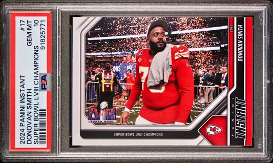 Donovan Smith 2023 Panini NFL Superbowl Champions #17 Card PSA 10 Gem Mint - Football Card Single