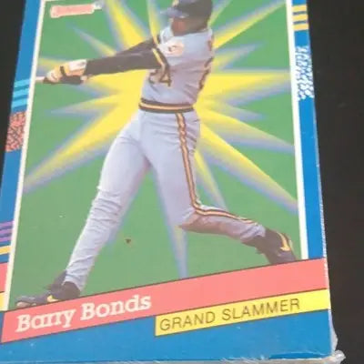 Donruss 1991 - sealed 50-card cellophane pack. Barry Bonds on top. NRMT - Baseball Card Box