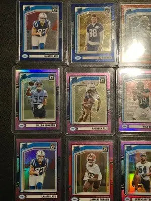 Donruss Optic Football Rated Rookie Pink Blue Red Prizm Lot 12 Cards RC - Football Card Single