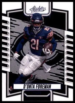 D’Onta Foreman 2023 Panini Absolute Blue #62 Chicago Bears - Football Card Single