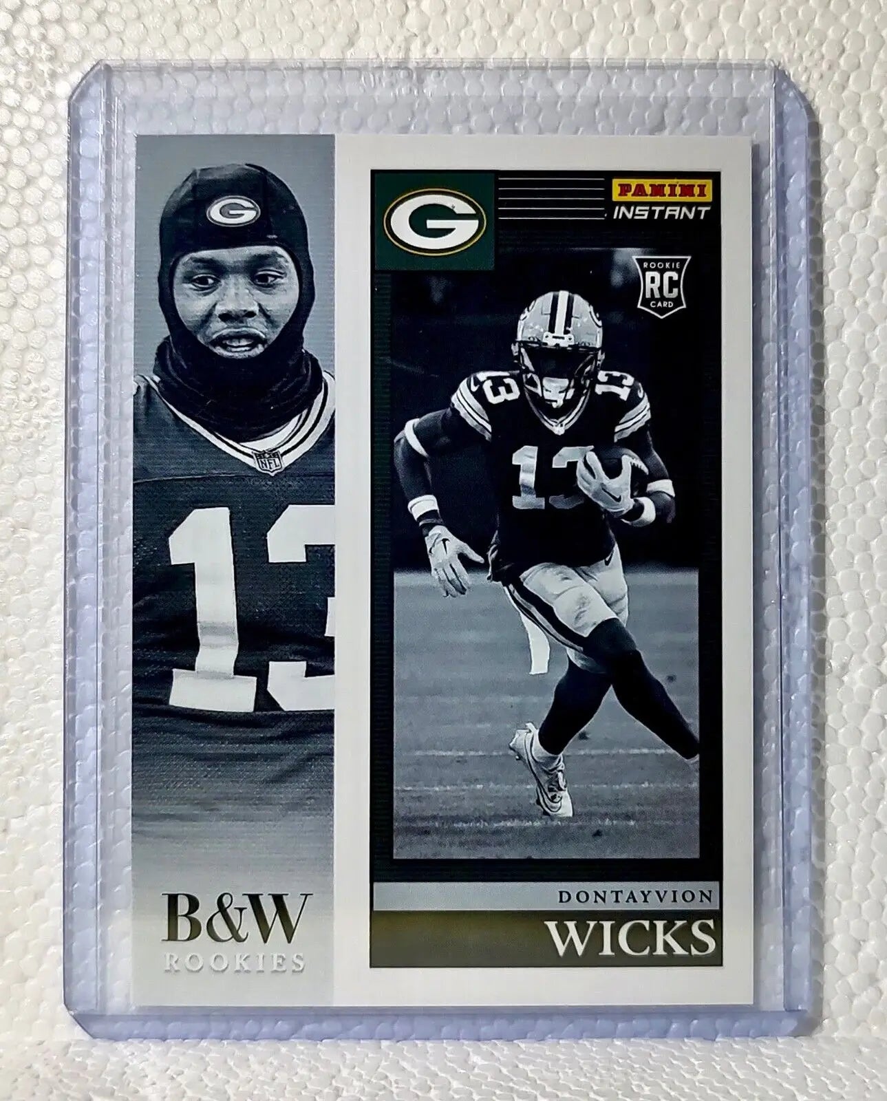 Dontayvion Wicks 2023 Panini NFL #29 Black & White Rookies Card Packers 1/216 - Football Card Single